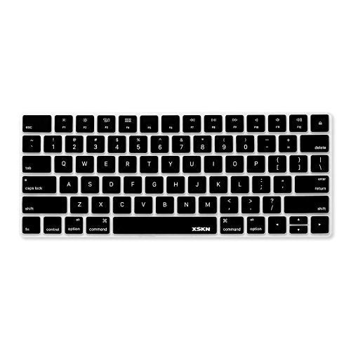 XSKN Ultra Thin English Language Silicone Keyboard Cover Skin for Magic Keyboard 2015 Version A1644, US Layout (Black) - Image 1