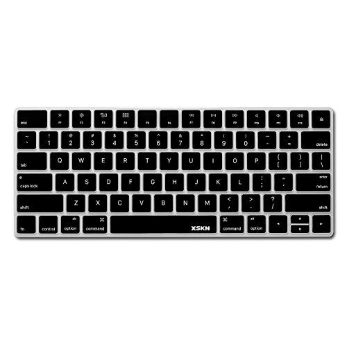 XSKN Ultra Thin English Language Silicone Keyboard Cover Skin for Magic Keyboard 2015 Version A1644, US Layout (Black) - Image 3
