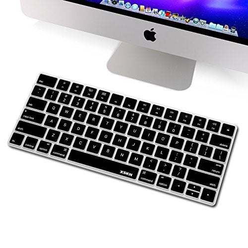 XSKN Ultra Thin English Language Silicone Keyboard Cover Skin for Magic Keyboard 2015 Version A1644, US Layout (Black) - Image 5