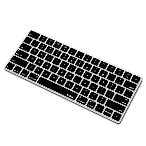 XSKN Ultra Thin English Language Silicone Keyboard Cover Skin for Magic Keyboard 2015 Version A1644, US Layout (Black) - Image 4