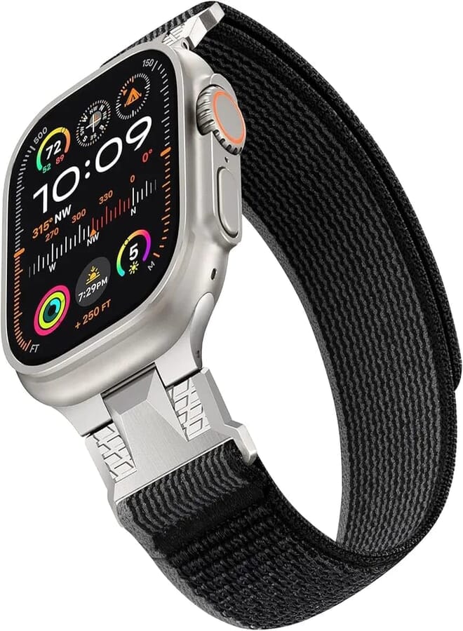 Next Store Nylon Watch Band Compatible with iWatch Ultra 2/Ultra 49mm 45mm 44mm 42mm for Men Women, Stylish and Stylish Design for iWatch Series 9 8 7 6 5 4 3 2 1 SE.