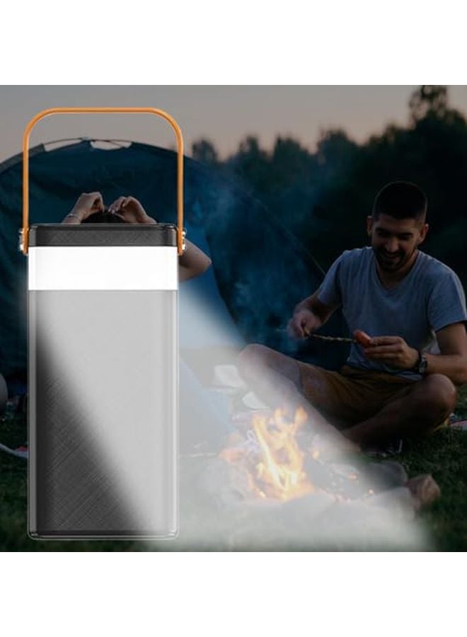 Black 50000mAh Solar Power Bank 120W Portable Charger with Built in Cables for Camping - Image 4