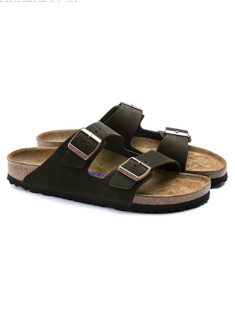 BIRKENSTOCK men's and women's cowhide suede soft-soled Arizona double-button slippers
