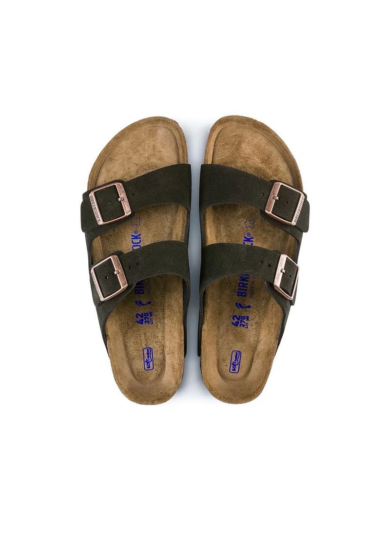 BIRKENSTOCK men's and women's cowhide suede soft-soled Arizona double-button slippers