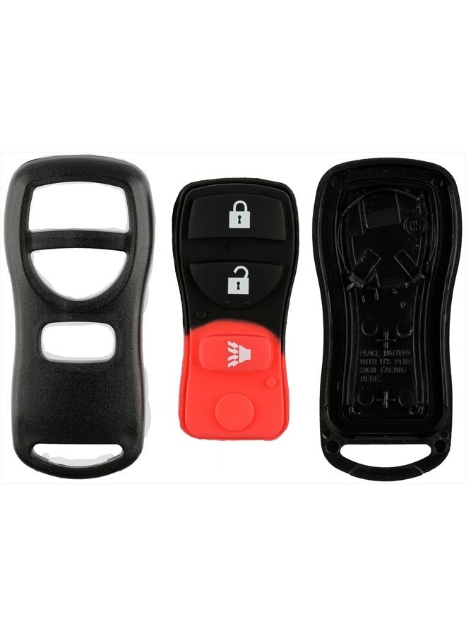 KeylessOption Just the Case Keyless Entry Remote Key Fob Shell - Black - Image 3