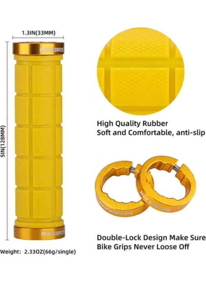 روكبروز مقابض مقود دراجة ROCKBROS 4 قطع (زوجان) بقفل مزدوج على مقابض الدراجة مريحة ومضادة للانزلاق للدراجات الجبلية ودراجات BMX والسكوتر ودراجات الشاطئ والدراجات القابلة للطي - Image 3
