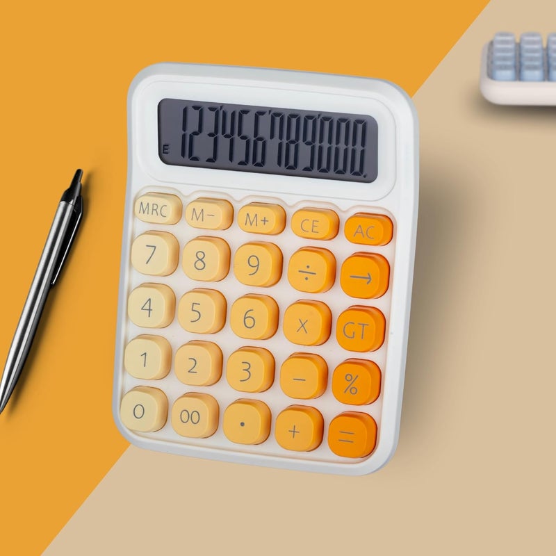 RATAVA Colorful Candy Calculator | 12-Digit Large LCD Display with Sugar Cube Buttons | Cute & Functional for Office, School, Home & Business | Color - Yellow | (1 Pc) - Image 5