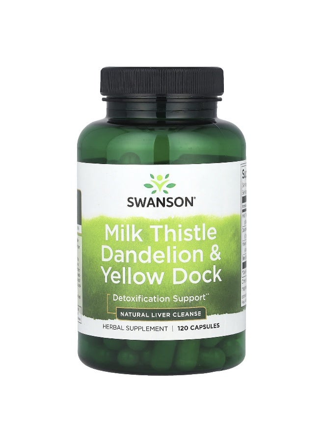 سوانسون، حليب الشوك، الهندباء ودوك الأصفر، 120 كبسولة