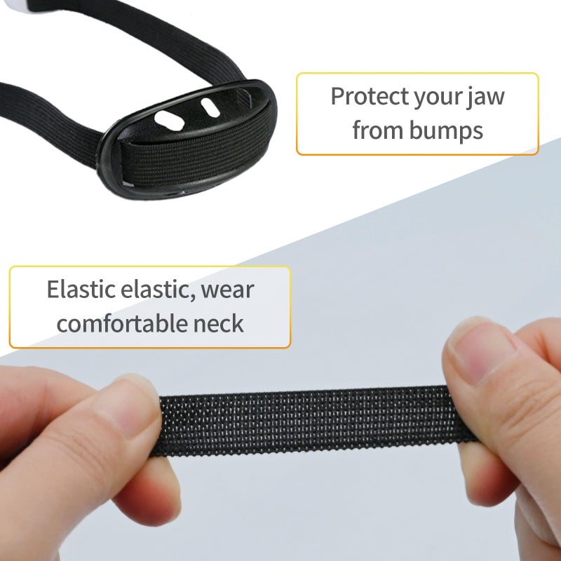 Saihisday 4Pack Universal Hard Hat Chin Strap, Helmet Chin Strap with Black Elastic Strap and Chin Cup Multi-Point Adjustment Black - Image 2