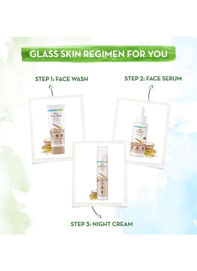 Mamaearth - Rice Night Cream, For Clear Skin With Rice Water And Niacinamide For Glass Skin 50 G - Image 1