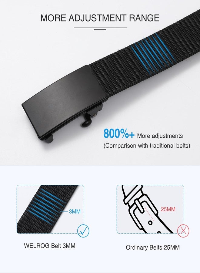 WELROG Nylon Golf Belt for Boys - Adjustable Belt With Metal Buckle Kids Belt for Softball Baseball for School Uniform Girls（Black） - Image 4