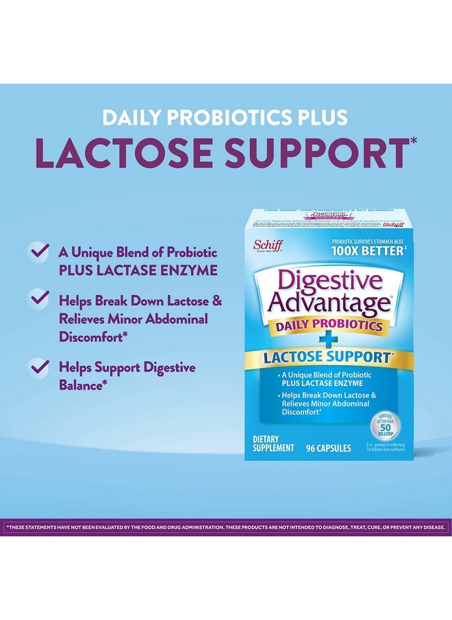 Digestive Advantage - Lactose Defense Capsules (96 Count In A Box) Helps Breaks Down Lactose & Defend Against Digestive Upset* Supports Digestive & Immune Health* (Pack Of 1) - Image 1