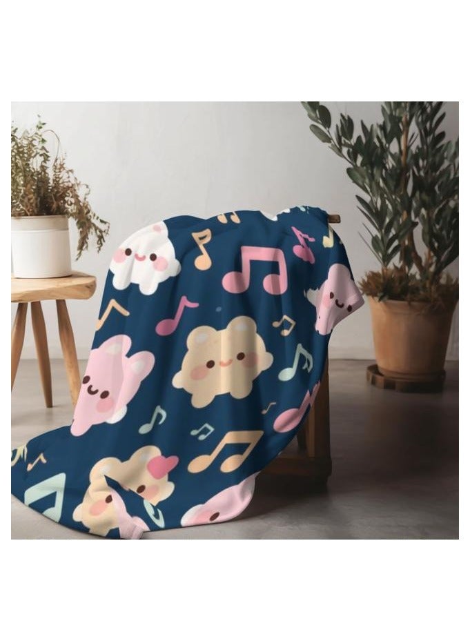 عام بطانية رقيقة من الفانيلا الكرتونية للأطفال أو الطلاب (دافئة ومريحة ومناسبة للنوم والألعاب) 100 سم * 150 سم - 1043 - Image 1