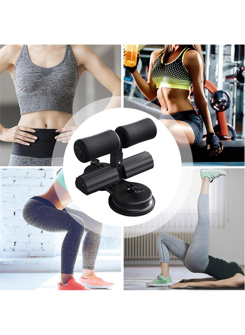 Jourvent Sit Up Bar for Floor, Adjustable Abdominal Sit-up with Tension Rope, Double Self-Suction Portable Sit Up Exercise, Sit Up Assistant Device for Home Exercise, Core Strength Muscle Training - Image 4