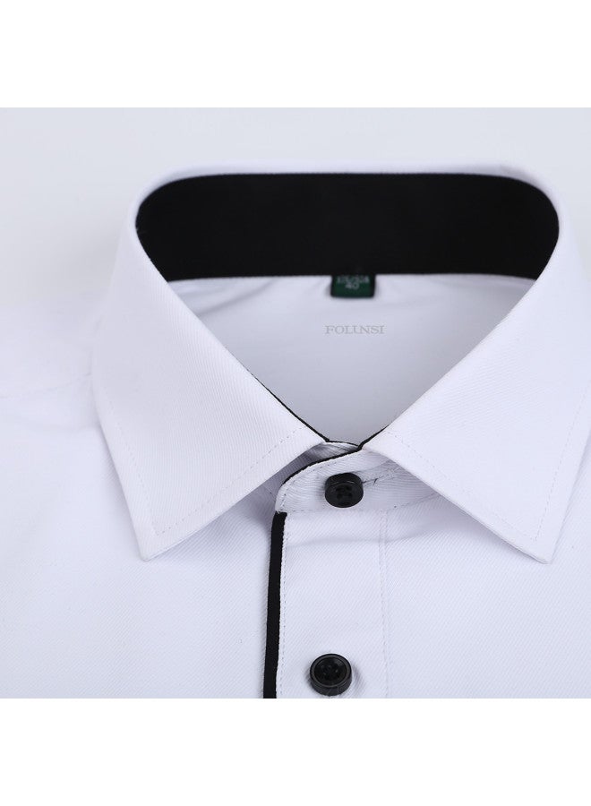 FOLUNSI Summer Thin Casual Men's Shirt Lapel Basic Versatile Top Daily Open-front Shirt Men's - Image 3