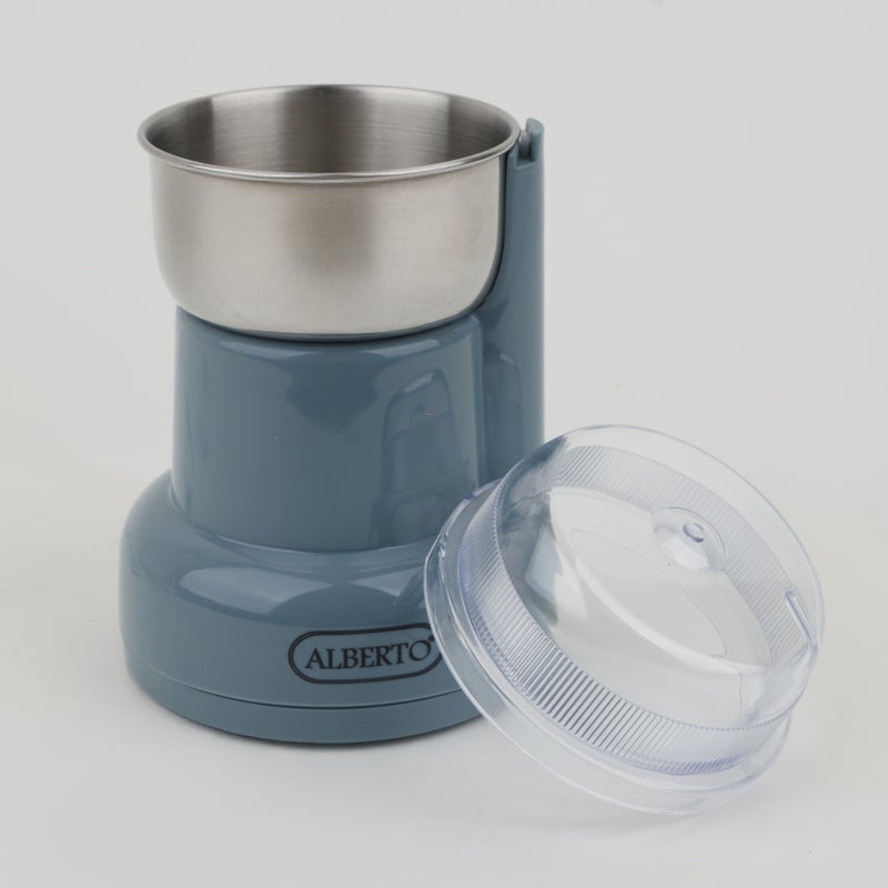 ألبرتو مطحنة قهوة ستانلس ستيل كهربائية 50 جرام، 200 واط, لون تيل - Image 2