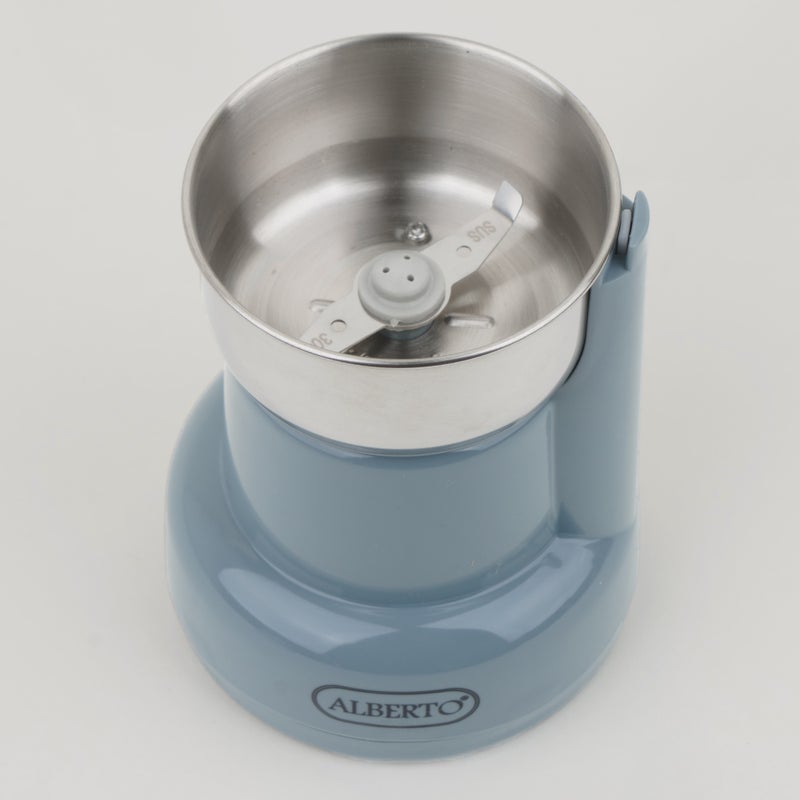 ألبرتو مطحنة قهوة ستانلس ستيل كهربائية 50 جرام، 200 واط, لون تيل - Image 3