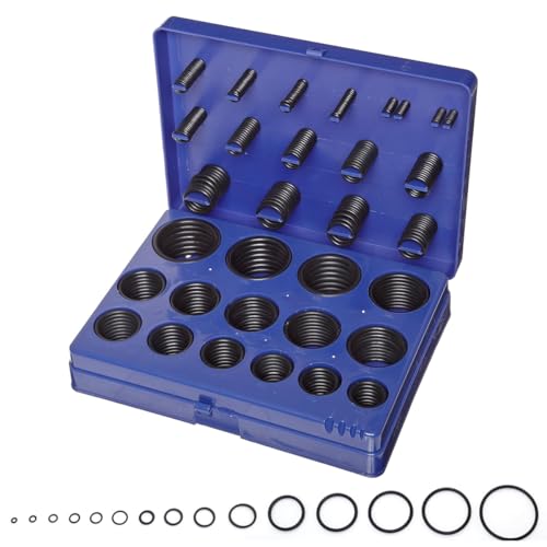 Serplex® 382 Pieces SAE Universal O-Ring Kit, Assorted Size Metric Replacement Sealing Rings Rubber Seals O Rings with Storage Case, for Plumbing, Automotive & Machinery Repairs - Image 1