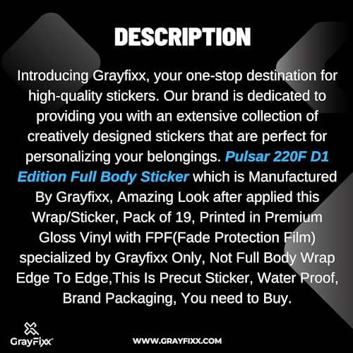 Grayfixx Pulsar 220 Full Body Graphics | Pulsar 220F Full Sticker - Image 4