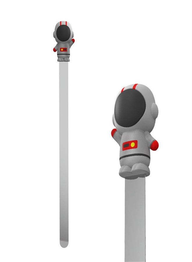 Uppmeant 2PCS 3D Cartoon Astronaut Rocket Bookmarks Stainless Steel Page Markers Set Gift for Men Women Kids Readers - Image 5