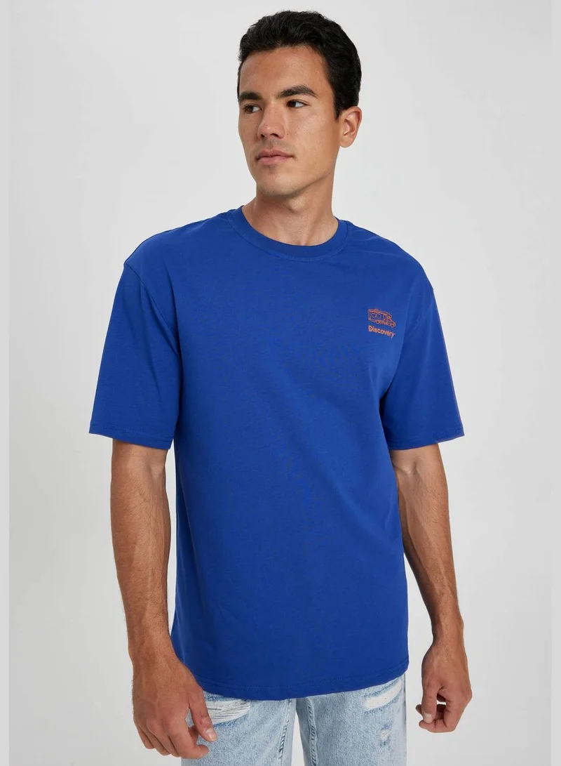 DeFacto Man Discovery Licenced Crew Neck Short Sleeve Knitted T-Shirt