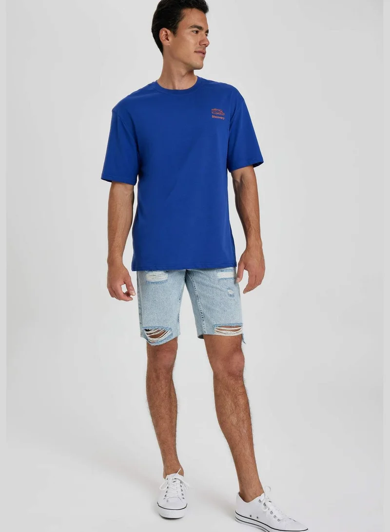 DeFacto Man Discovery Licenced Crew Neck Short Sleeve Knitted T-Shirt