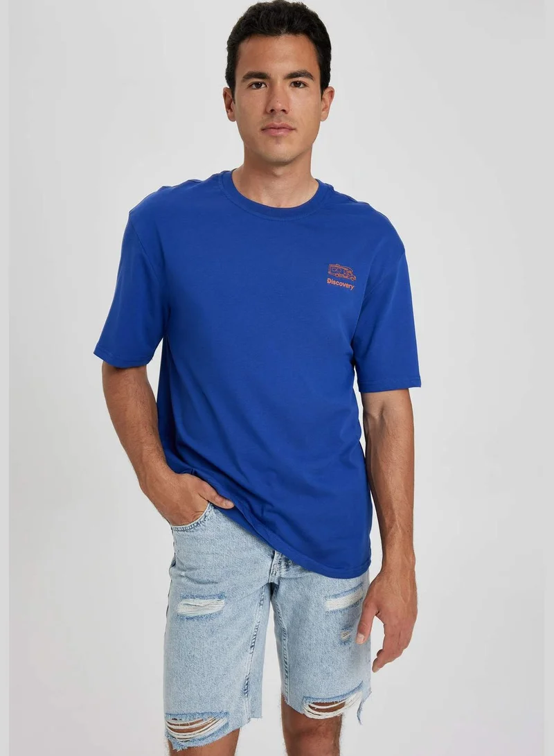 DeFacto Man Discovery Licenced Crew Neck Short Sleeve Knitted T-Shirt
