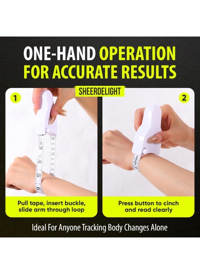 Body Measuring Tape, 2 Pack Retractable Measuring Tape for Body Measurements with Locking Mechanism and Push Button, Automatic Body Tape Measure for Fitness & Tailoring - Image 4