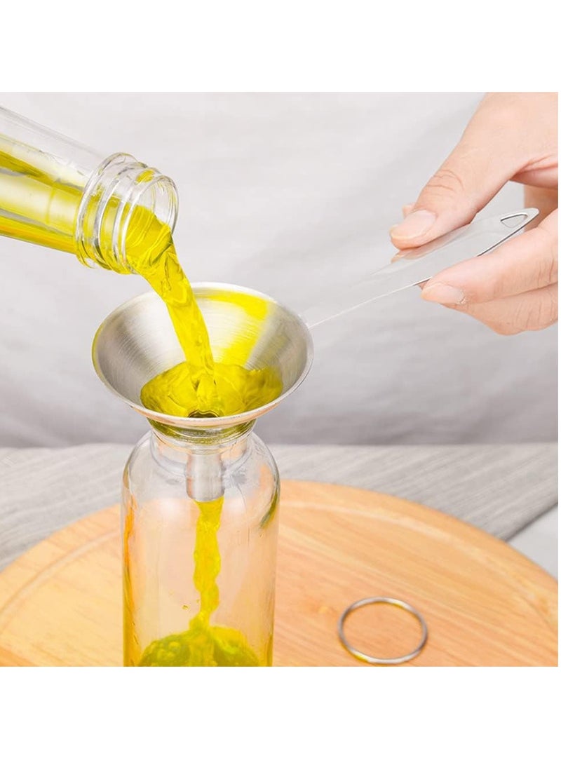 ECVV مجموعة قمع المطبخ ECVV، قمع معدني من الدرجة الغذائية لنقل الزيوت الأساسية والسوائل والتوابل والمكونات الجافة ومسحوق القمع الصغيرة لملء الزجاجات - Image 4