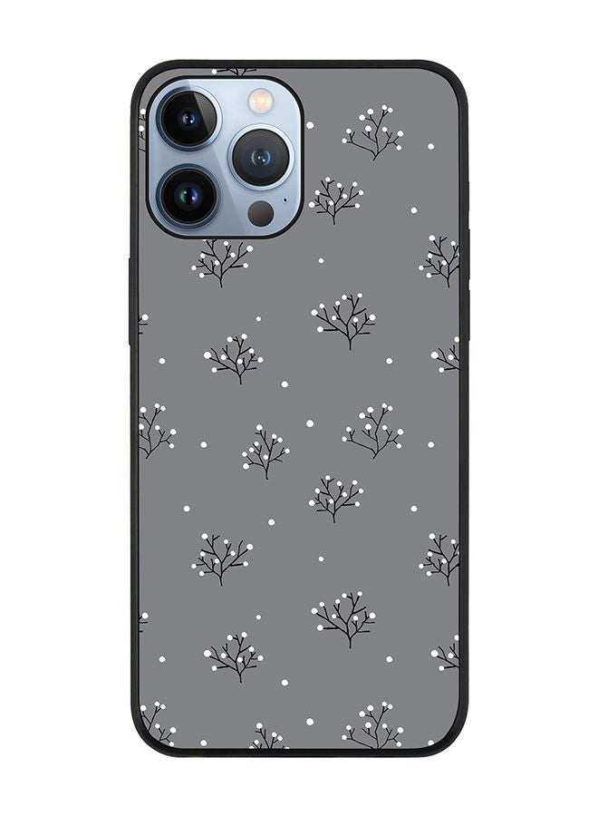 Stylizedd Rugged Black edge case for Apple iPhone 13 Pro Max Slim fit Soft Case Flexible Rubber Edges Anti Drop TPU Gel Thin Cover - Winter Splinter - Image 1