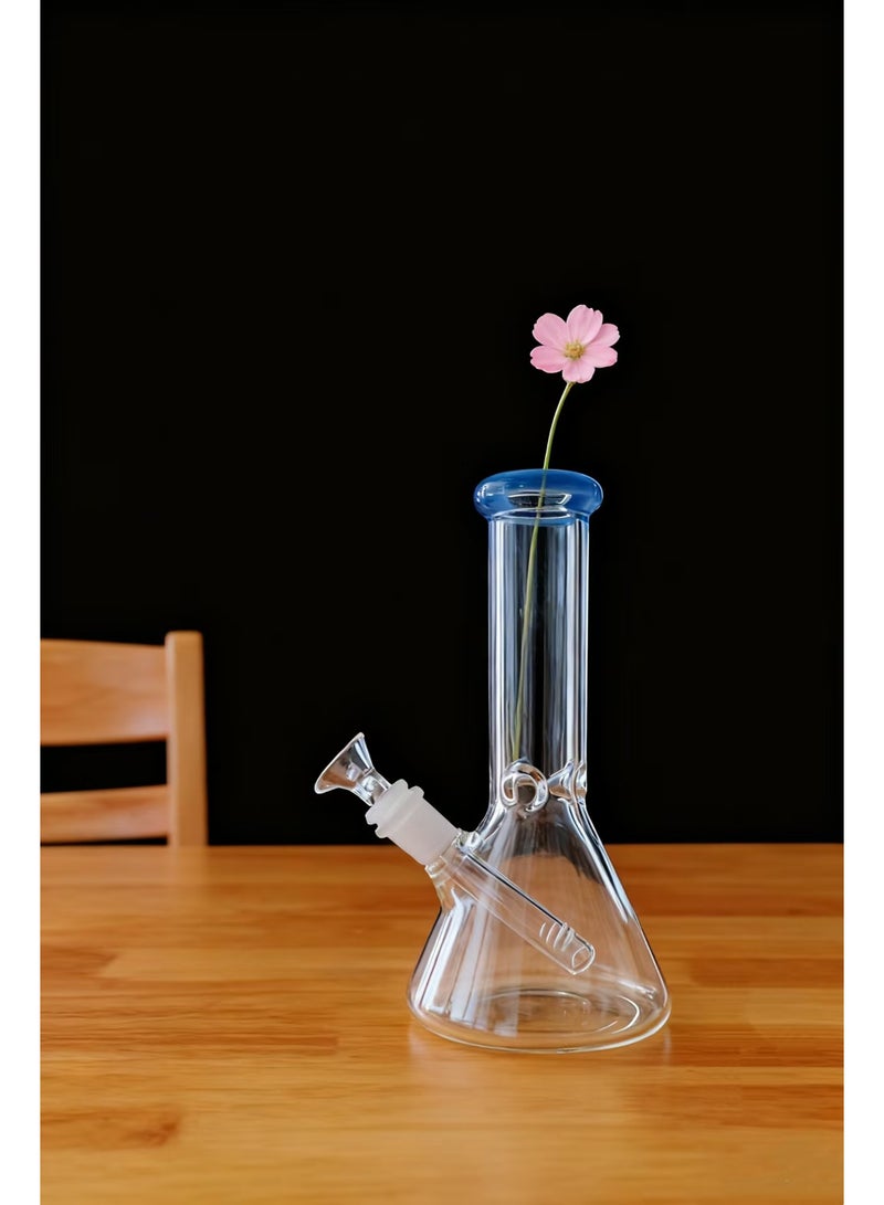 1pc Integrated Filter Transparent Mini Oil Lamp Made of High-Temperature Resistant Borosilicate Glass (Color Randomly Assigned)