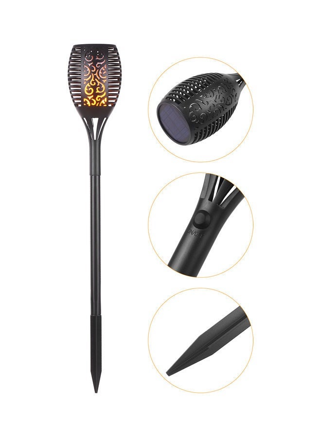 NIBEMINENT Waterproof Flickering Flame Solar Light Black - Image 1