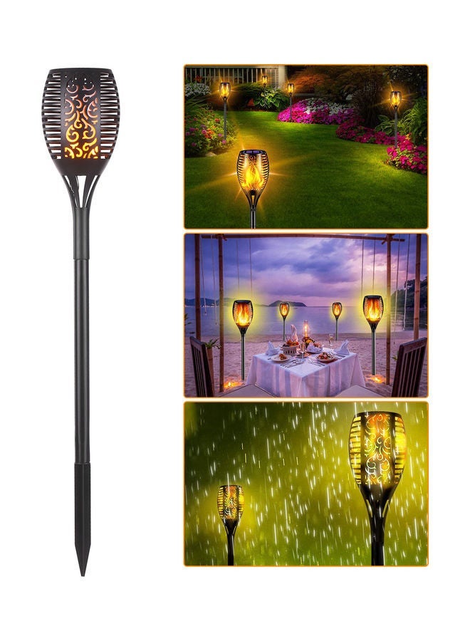 NIBEMINENT Waterproof Flickering Flame Solar Light Black - Image 2