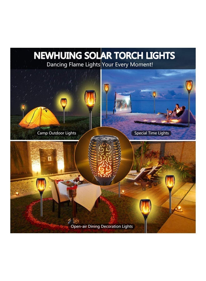 NIBEMINENT Waterproof Flickering Flame Solar Light Black - Image 5