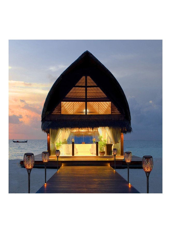 NIBEMINENT Waterproof Flickering Flame Solar Light Black - Image 4