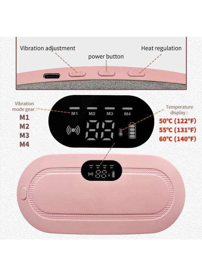 Portable Cordless Heating Pad for Menstrual Cramps - 3 Heat Levels & 4 Massage Modes - Back and Belly Heating Belt for Women and Girls - Image 5