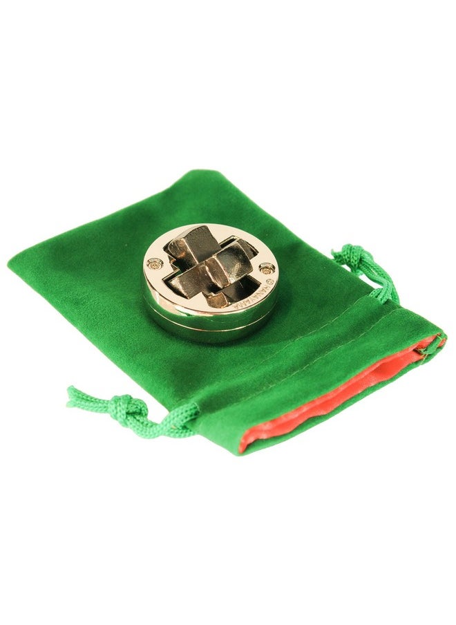 Deluxe Games and Puzzles HEX and Tube Hanayama Puzzles, “New 2023, with Green Velveteen/Red Satin Lined Drawstring Pouches, Bundled Items  - Image 4