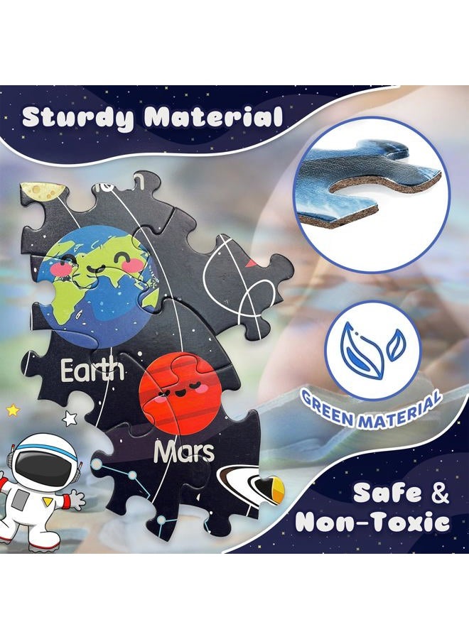 TALGIC Puzzles for Kids Ages 4-6 with Solar System Planets, 70 Piece Round Large Kids Floor Puzzles for Ages 3 4 5 6 7 8, Educational Toy Gift Jigsaw Puzzles for 5 Year Old Boys Girls - Image 5