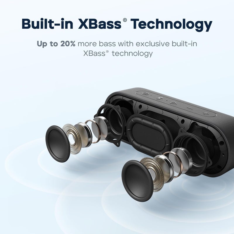 Tribit XSound Go Bluetooth Speaker with 16W Loud Sound & Rich Bass, 24H Playtime, IPX7 Waterproof, Wireless Stereo Pairing, USB-C, Portable Wireless Speaker for Home, Outdoors, Travel - Image 2