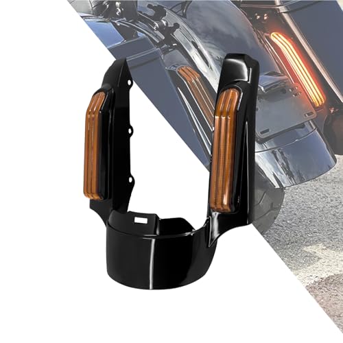 HDBUBALUS Motorcycle Rear Fender Fascia LED Light Fit for Harley Touring Road Glide Street Electra Glide Road King Ultra Limited 2014-2025 Orange Lens - Image 1