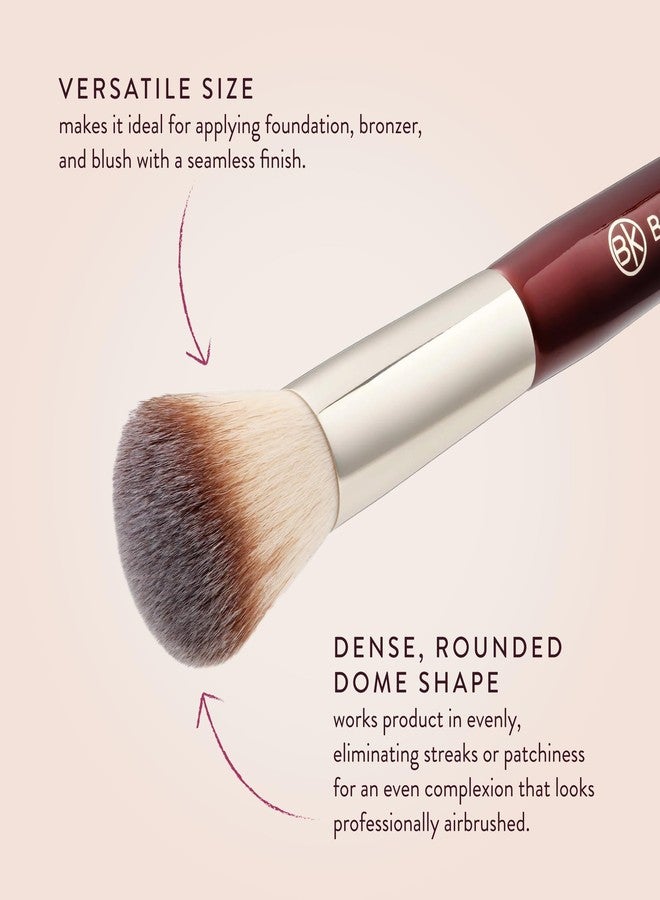 BK BEAUTY 106 ROUND FOUNDATION BRUSH - Dense Dome Shape for Liquid & Cream Foundation, Seamless Streak-Free Application, Multi-Use Face Makeup Tool - Image 4