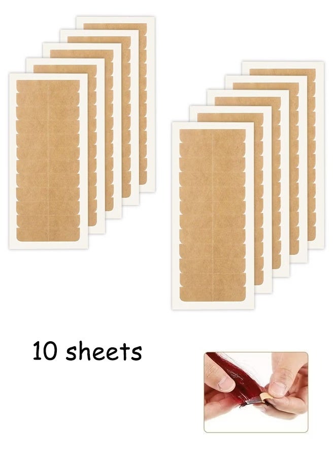 10 شرائح شريط لباروكة الدانتيل الأمامية، لاصق قوي ومقاوم للماء على الوجهين، بديل لنظام الشعر، للباروكة وامتدادات الشعر (لون البشرة) - Image 1