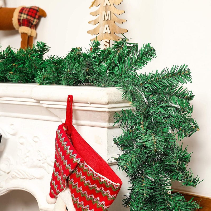 Partunay 9 Ft Xmas Tree Pine Garland with Light Christmas Streamers Christmas Garland Christmas Wreath Garland for Christmas Xmas Newyear Decoration Item - Image 3