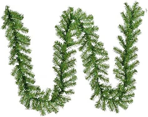 Partunay 9 Ft Xmas Tree Pine Garland with Light Christmas Streamers Christmas Garland Christmas Wreath Garland for Christmas Xmas Newyear Decoration Item - Image 4