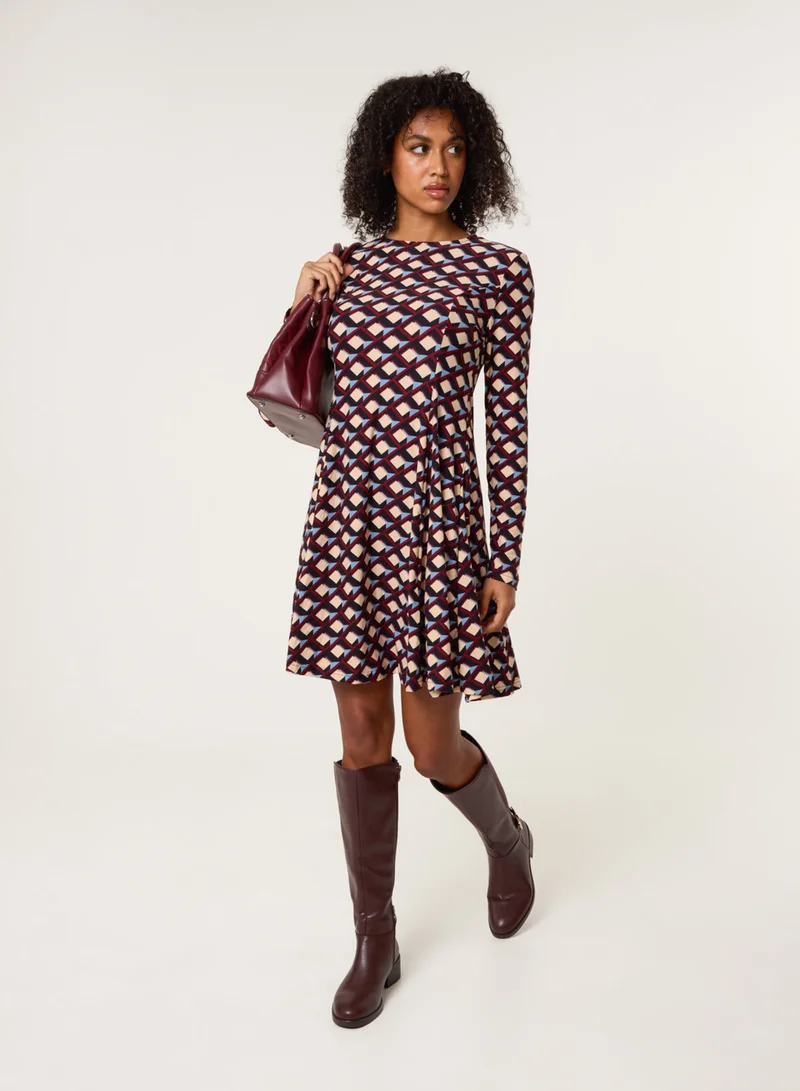 Blue Vanilla Crew Neck Mini Dress