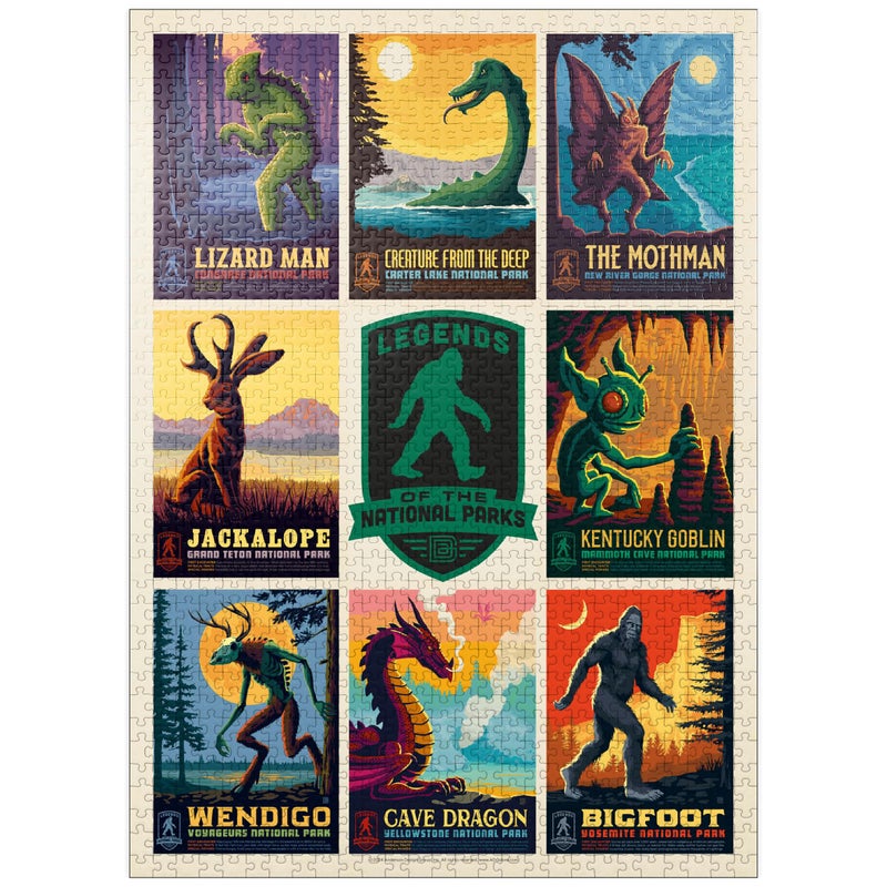 MyPuzzle.com MyPuzzle Legends of The National Parks MultiImage Print Edition 1 Vintage Poster Premium 1000 Piece Jigsaw Puzzle for Adults - Image 3