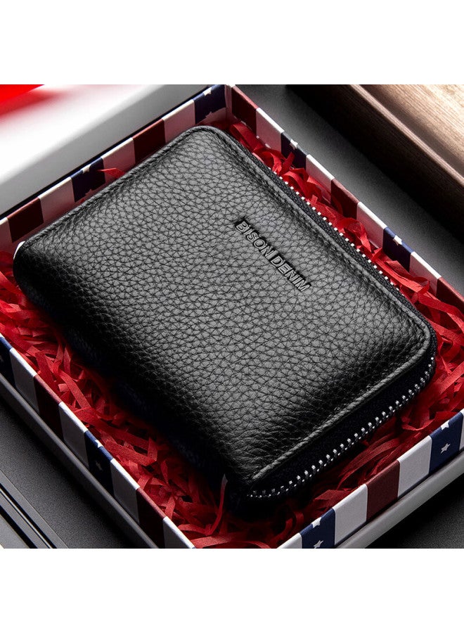 American Bison Men's Wallet Card Holder Multi-card Slot Bank Card Case Id Holder First Layer Cowhide Driving License Leather Practical Gift - Image 2