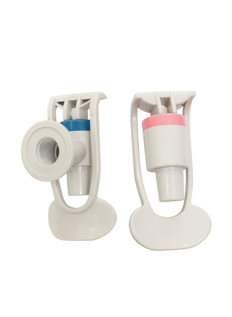 Universal Water Dispenser Tap Handle – Cooler tap - Inside Press Faucet Lever – Plastic Water Cooler Tap Replacement (Blue/Pink) - Image 2