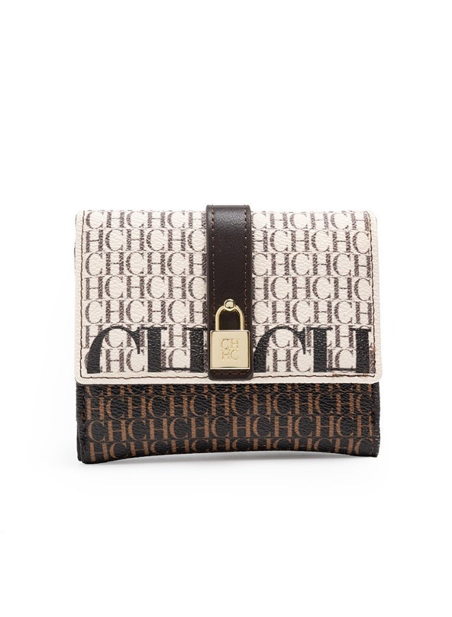 Chchmu Short Buckle PU Foldable Wallet with Multi-Function Coin Pocket - Image 1