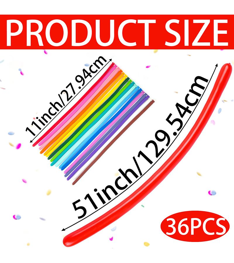 36 Burgundy Long Balloons 51 Inch Latex Twisting Balloons for Party Decor Magic Modeling Animal Shape Graduation Celebration Valentine Day Bridal Shower Wedding - Image 3